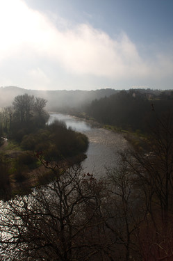 River Loire in Bas-en-Basset (Haute-Loire, France)