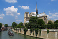 Notre-Dame de Paris (before 2019 fire) seen from Pont de l'Archeveche bridge