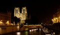 Notre-Dame de Paris (before 2019 fire) seen from Pont Saint-Michel bridge (by night)